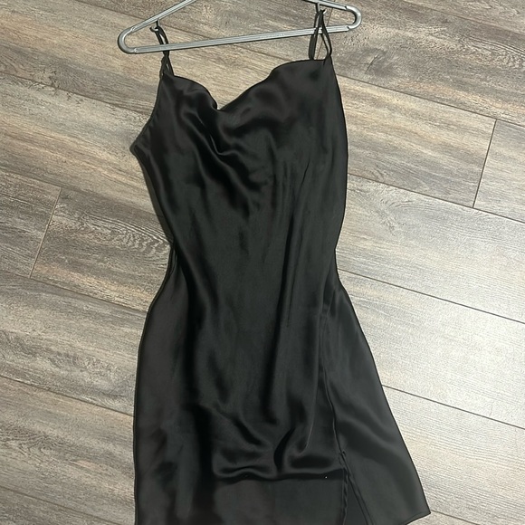 Black Silk Dress - Picture 2 of 3